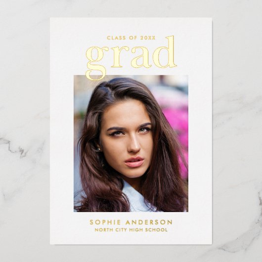 Aankondiging Afstudeerder zwart-goudfotoserie (Voorkant)