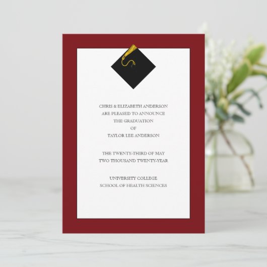 Aankondiging afstuderen (Staand voorkant)