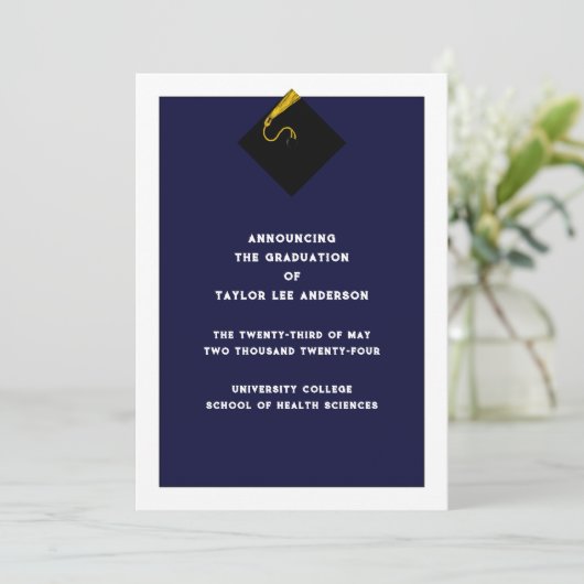 Aankondiging afstuderen (Staand voorkant)