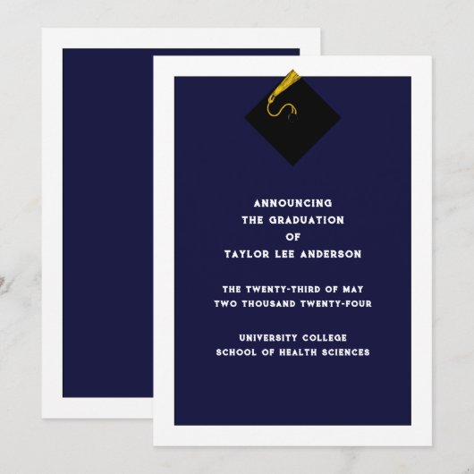 Aankondiging afstuderen (Voorkant / Achterkant)