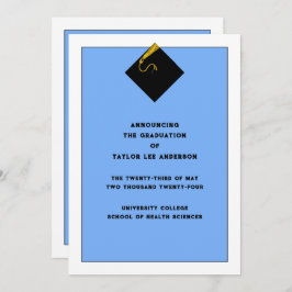 Aankondiging afstuderen