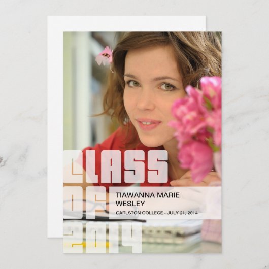 Aankondiging afstuderen (Voorkant / Achterkant)