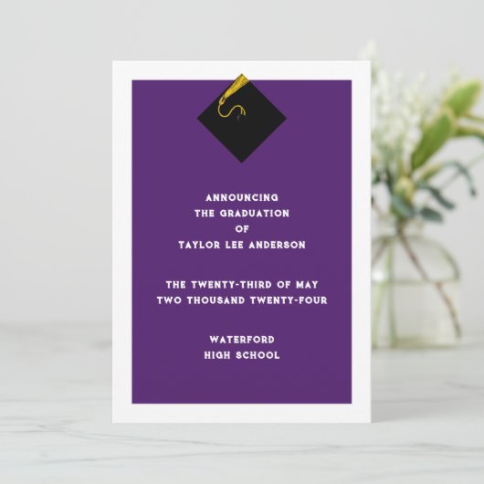 Aankondiging afstuderen (Staand voorkant)