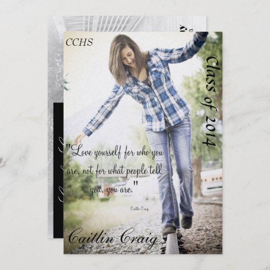 Aankondiging afstuderen (Voorkant / Achterkant)