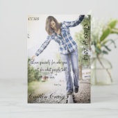 Aankondiging afstuderen (Staand voorkant)