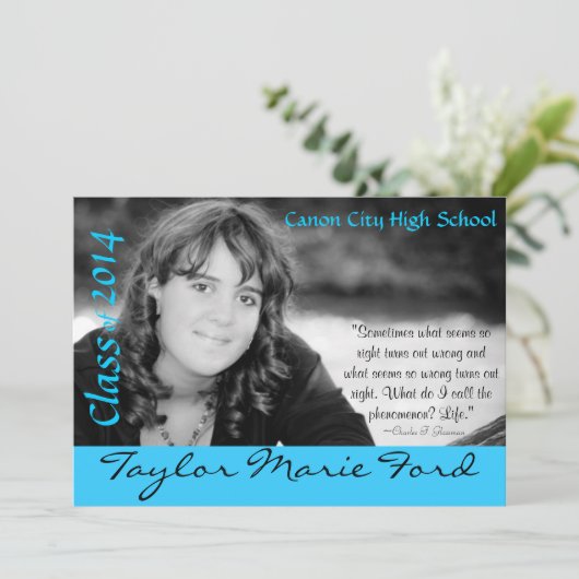 Aankondiging afstuderen (Staand voorkant)