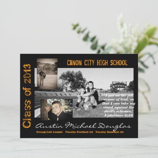 Aankondiging afstuderen (Staand voorkant)