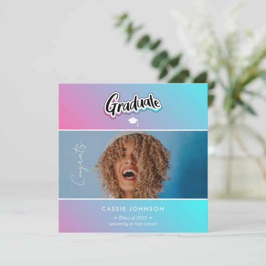 aankondiging afstuderen (Staand voorkant)