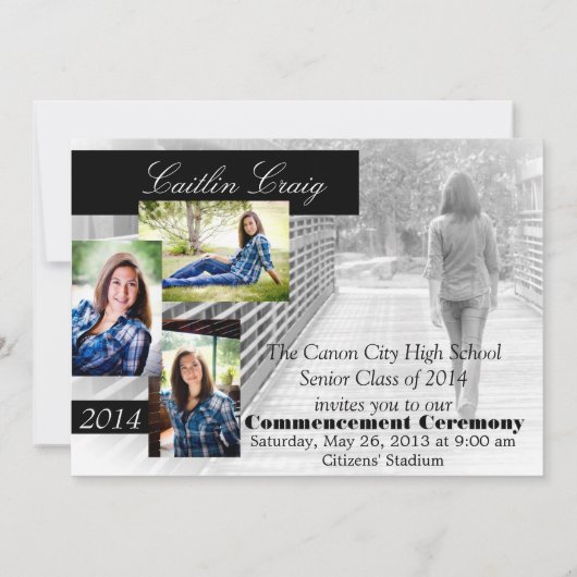 Aankondiging afstuderen (Achterkant)