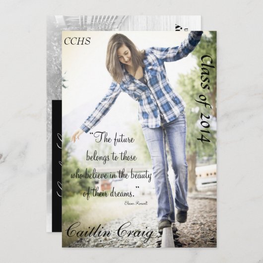 Aankondiging afstuderen (Voorkant / Achterkant)