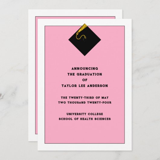 Aankondiging afstuderen (Voorkant / Achterkant)