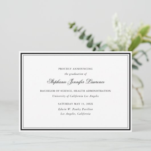 Aankondiging Afstuderen (Staand voorkant)