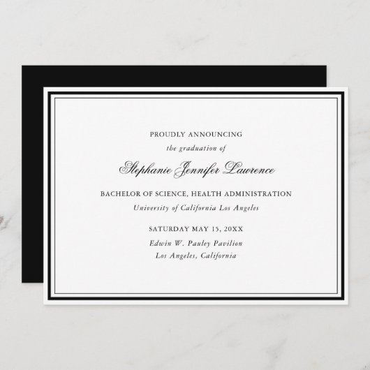 Aankondiging Afstuderen (Voorkant / Achterkant)