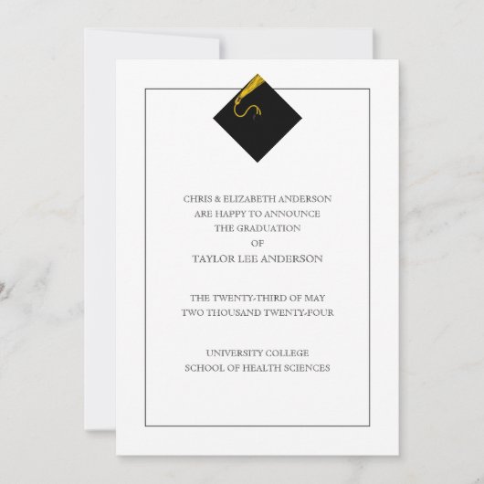 Aankondiging afstuderen (Voorkant)