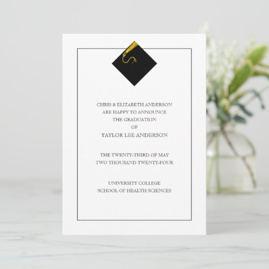 Aankondiging afstuderen (Staand voorkant)