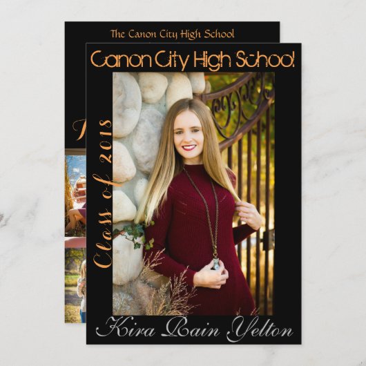 Aankondiging afstuderen (Voorkant / Achterkant)