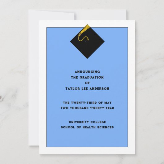 Aankondiging afstuderen (Voorkant)