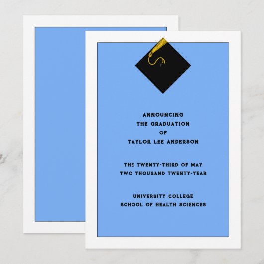 Aankondiging afstuderen (Voorkant / Achterkant)