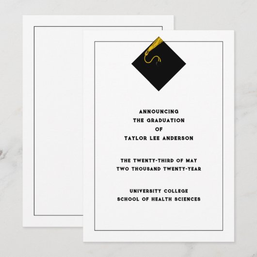 Aankondiging afstuderen (Voorkant / Achterkant)