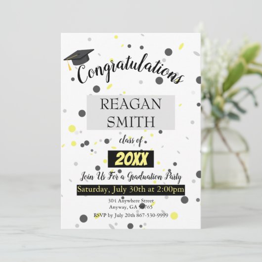 Aankondiging afstuderen (Staand voorkant)