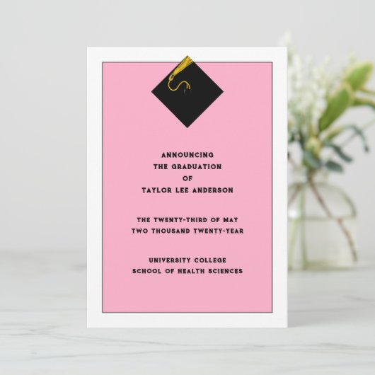 Aankondiging afstuderen (Staand voorkant)