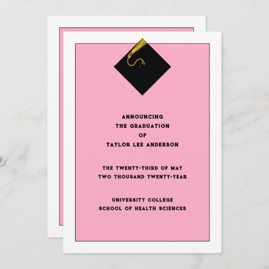 Aankondiging afstuderen (Voorkant / Achterkant)