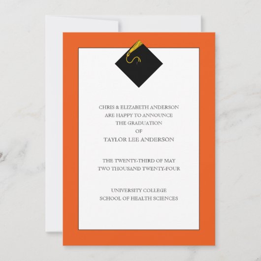 Aankondiging afstuderen (Voorkant)