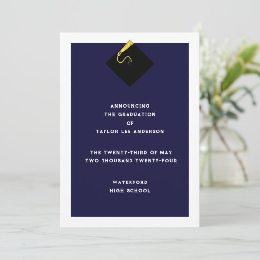 Aankondiging afstuderen (Staand voorkant)