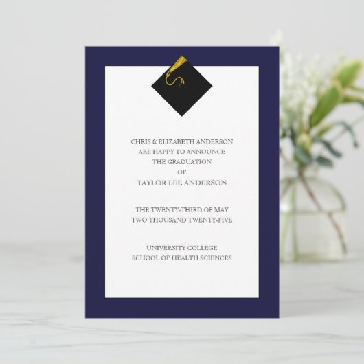 Aankondiging afstuderen (Staand voorkant)