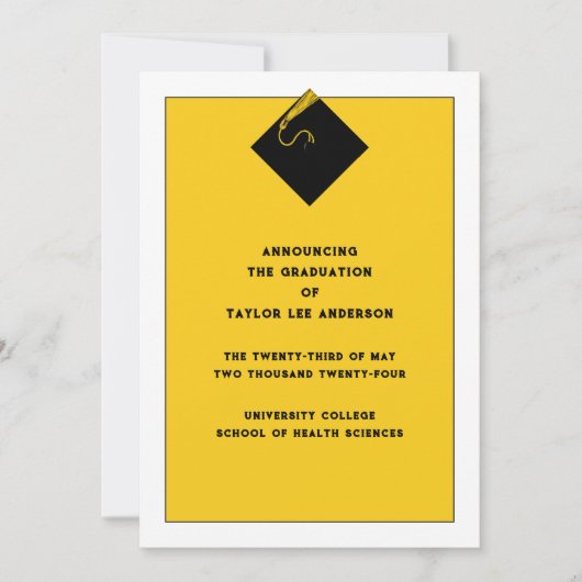 Aankondiging afstuderen (Voorkant)