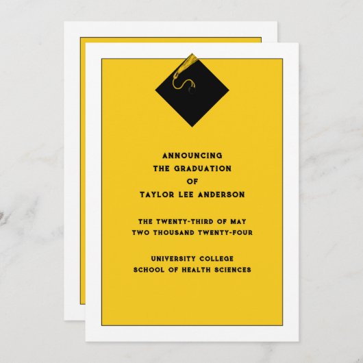 Aankondiging afstuderen (Voorkant / Achterkant)