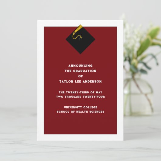 Aankondiging afstuderen (Staand voorkant)