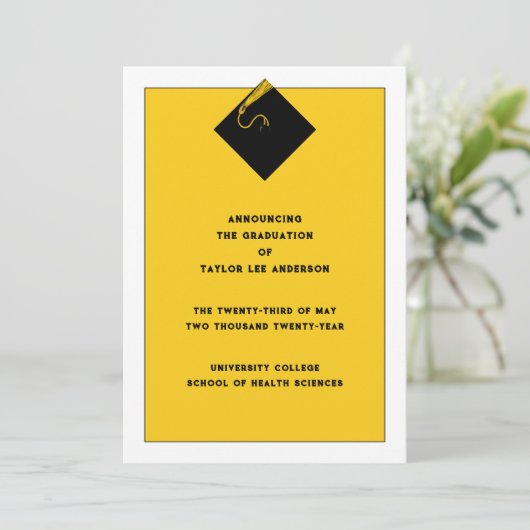 Aankondiging afstuderen (Staand voorkant)