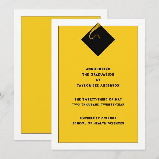 Aankondiging afstuderen (Voorkant / Achterkant)