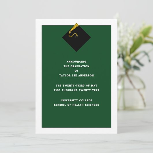 Aankondiging afstuderen (Staand voorkant)