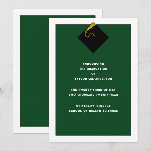 Aankondiging afstuderen (Voorkant / Achterkant)