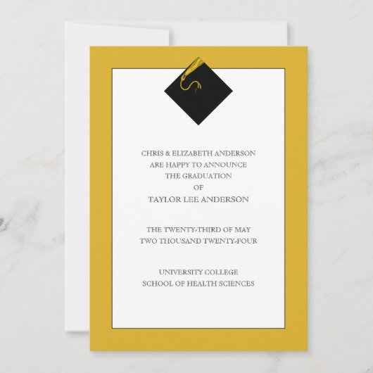 Aankondiging afstuderen (Voorkant)