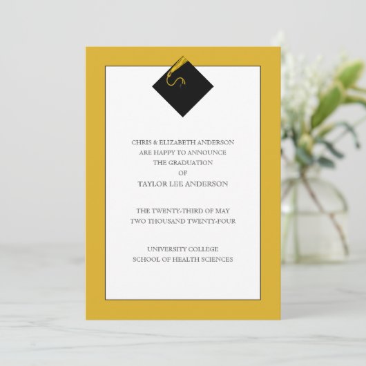 Aankondiging afstuderen (Staand voorkant)