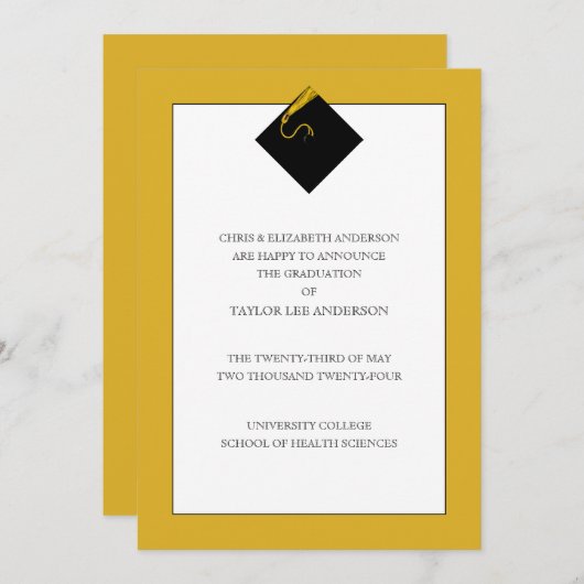 Aankondiging afstuderen (Voorkant / Achterkant)