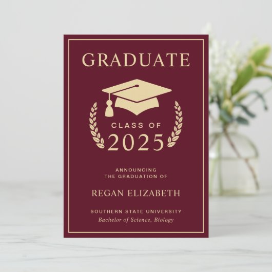 Aankondiging afstuderen (Staand voorkant)