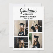 Aankondiging Afstuderen 2026 Uitnodiging Meisje (Voorkant)
