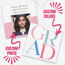 Aankondiging Afstuderen Aangepaste Foto Typografie