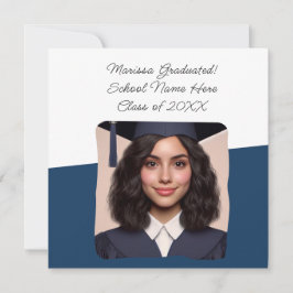 Aankondiging Afstuderen Aangepaste Foto Typografie