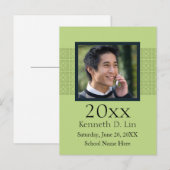 Aankondiging Afstuderen aangepaste fotosjabloon (Voorkant / Achterkant)