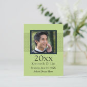 Aankondiging Afstuderen aangepaste fotosjabloon (Staand voorkant)