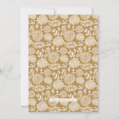 Aankondiging Afstuderen Aangepaste kleur Floral (Achterkant)