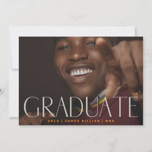 Aankondiging afstuderen Aangepaste Moderne College (Voorkant)