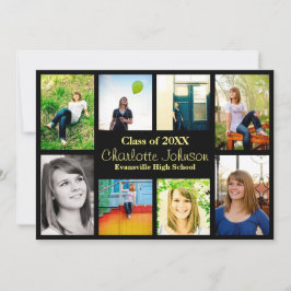 Aankondiging Afstuderen acht/negen foto's - zwart