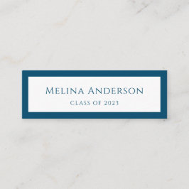 Aankondiging afstuderen Afstuderen Eenvoudig blauw