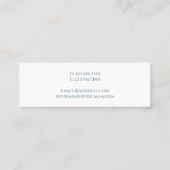 Aankondiging afstuderen Afstuderen Eenvoudig blauw (Achterkant)